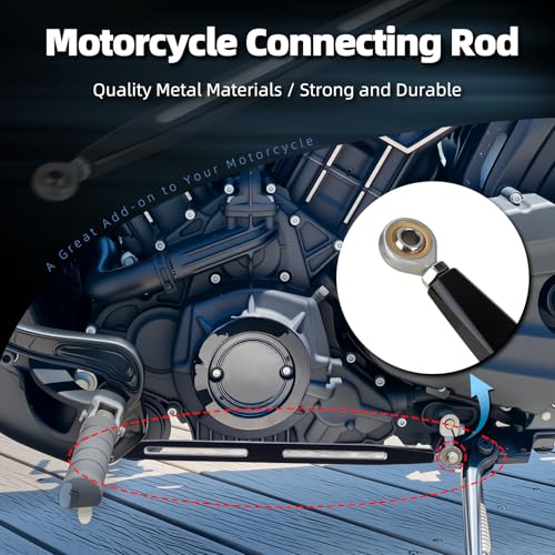 Aferrizu Black Shift Linkage Gear Shifter Lever for Indian 2015-2024 Scouts Hussar Bobber Scout Sixtys Parts Accessories Motorcycle Shifter Lever Change Rod (2-Hole Slotted) - Image 3