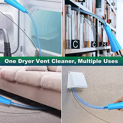 Sealegend 2 Pieces Dryer Vent Cleaner Kit Dryer Lint Vacuum Attachment, Dryer Vent Cleaning Lint Remover 2 Hoses Tools for Home Improvement - Image 4