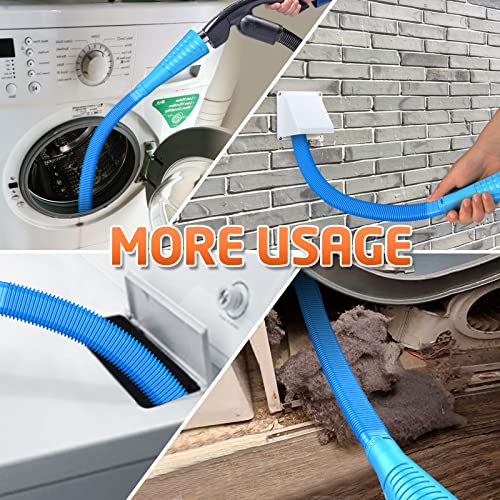 Sealegend 2 Pieces Dryer Vent Cleaner Kit Dryer Lint Vacuum Attachment, Dryer Vent Cleaning Lint Remover 2 Hoses Tools for Home Improvement - Image 3