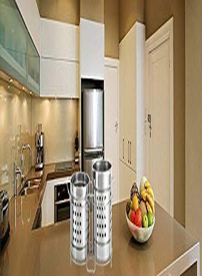 AG Enterprises حامل أدوات المائدة المصنوع من الفولاذ المقاوم للصدأ من شركة AG Enterprises، مطلي بالكروم - Image 4