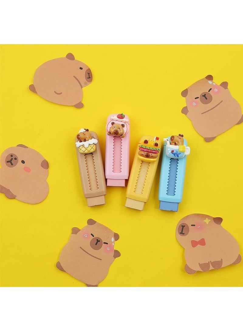  طائرة ورقية محايات قابلة للسحب من، محايات  لطيفة للاطفال، محايات اقلام رصاص لطيفة، ممحاة مطاطية تعمل بالدفع والسحب للاطفال الاولاد والبنات والطلاب ومحبي كابيبارا، لوازم مكتبية للمدرسة والمكتب، 4 - Image 3