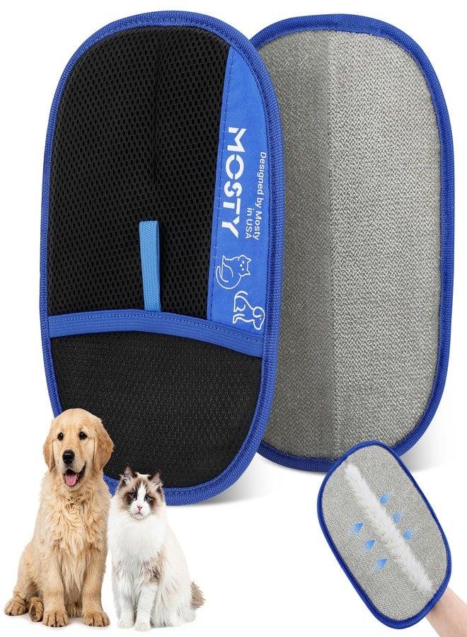 MOSTY Pet Hair Removal Glove,Double Sided Electrostatic, Reusable Cat & Dog Hair Remover Mitt for Furniture, Couch, Carpet, Car Seat, Quick Cleaning Grooming Glove,1Pcs - Image 1