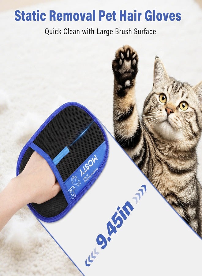 MOSTY Pet Hair Removal Glove,Double Sided Electrostatic, Reusable Cat & Dog Hair Remover Mitt for Furniture, Couch, Carpet, Car Seat, Quick Cleaning Grooming Glove,1Pcs - Image 5