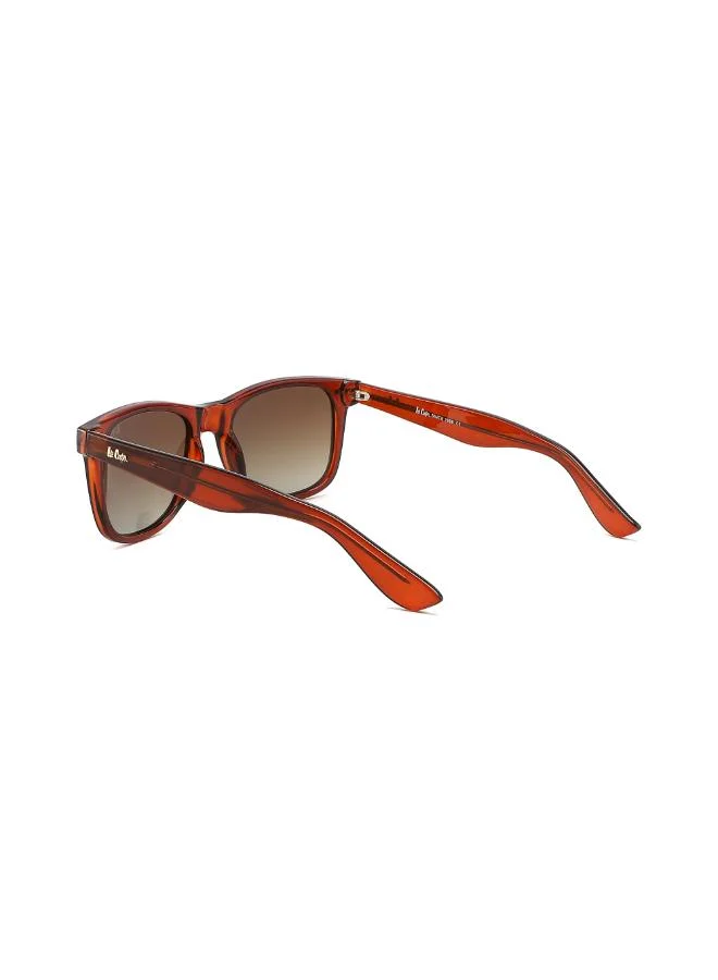 Lee Cooper Polarized Sunglasses Shiny Brown Frame Gradient Brown Mirror Lens 52mm  - LC1018C03