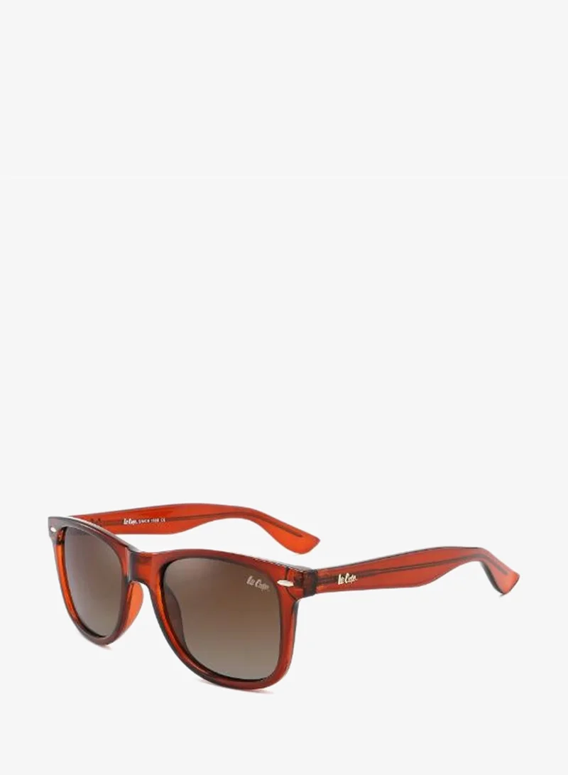 Lee Cooper Polarized Sunglasses Shiny Brown Frame Gradient Brown Mirror Lens 52mm  - LC1018C03