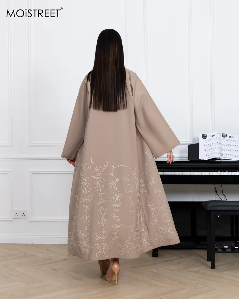 Moistreet  MOiSTREET Phua Embroidery Abaya for Women | Best Price UAE