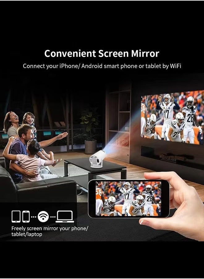HY300 Android 5G Wifi Smart Portable Projector 1280 720P Full HD Office Home Theater Video Mini Projector Optical Specifications PROJ-WO-87-AN White
