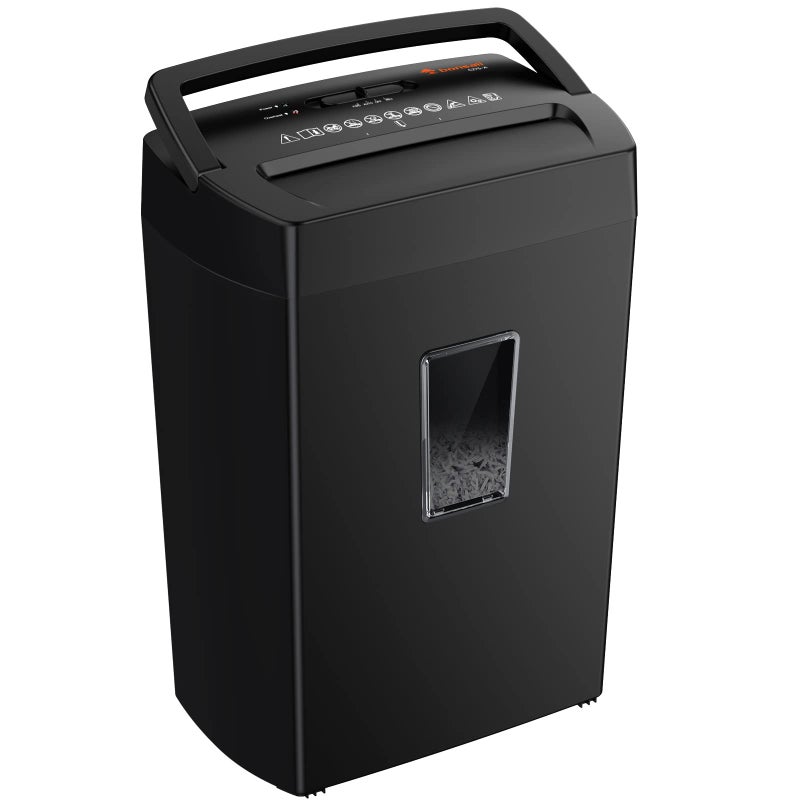 Bonsaii 12-Sheet Cross Cut Paper Shredder, 5.5 Gal Home Office Heavy Duty Shredder for Paper, Credit Card, Mail, Staples, with Transparent Window, High Security Level P-4 (C275-A) - Image 1