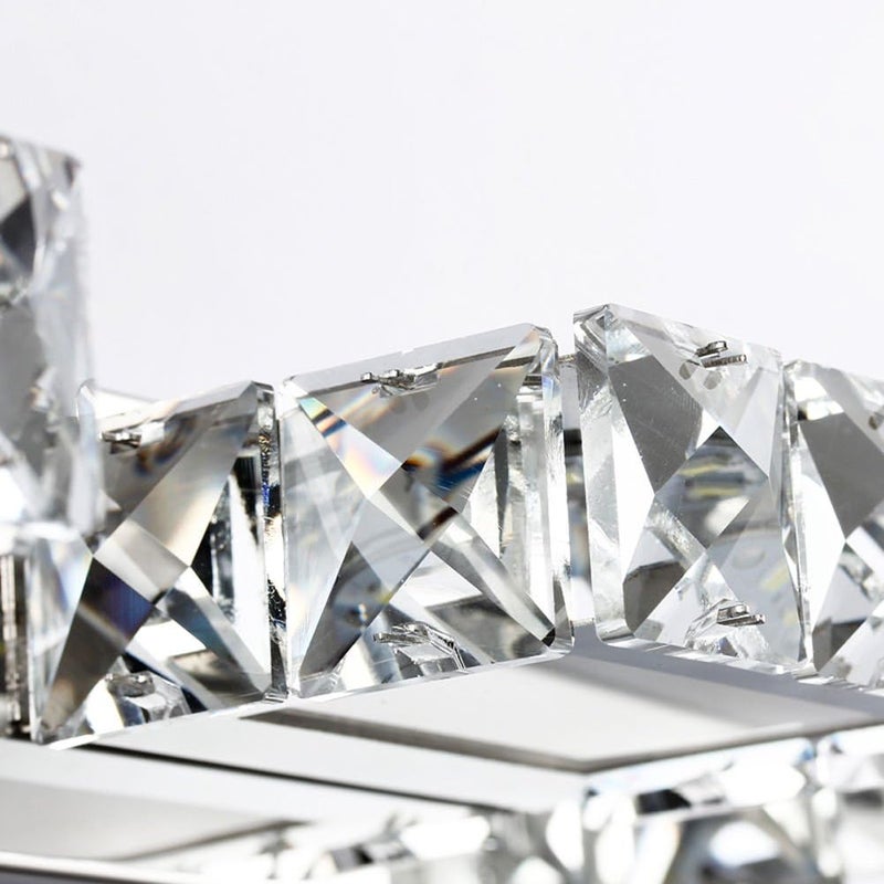 klarako Bathroom Light Fixtures,Modern Bathroom LED Crystal Wall Lamp Fixtures Mirror Light Make-up Vanity Light 3 Lights Warm White Wall LED Lamps - Image 2