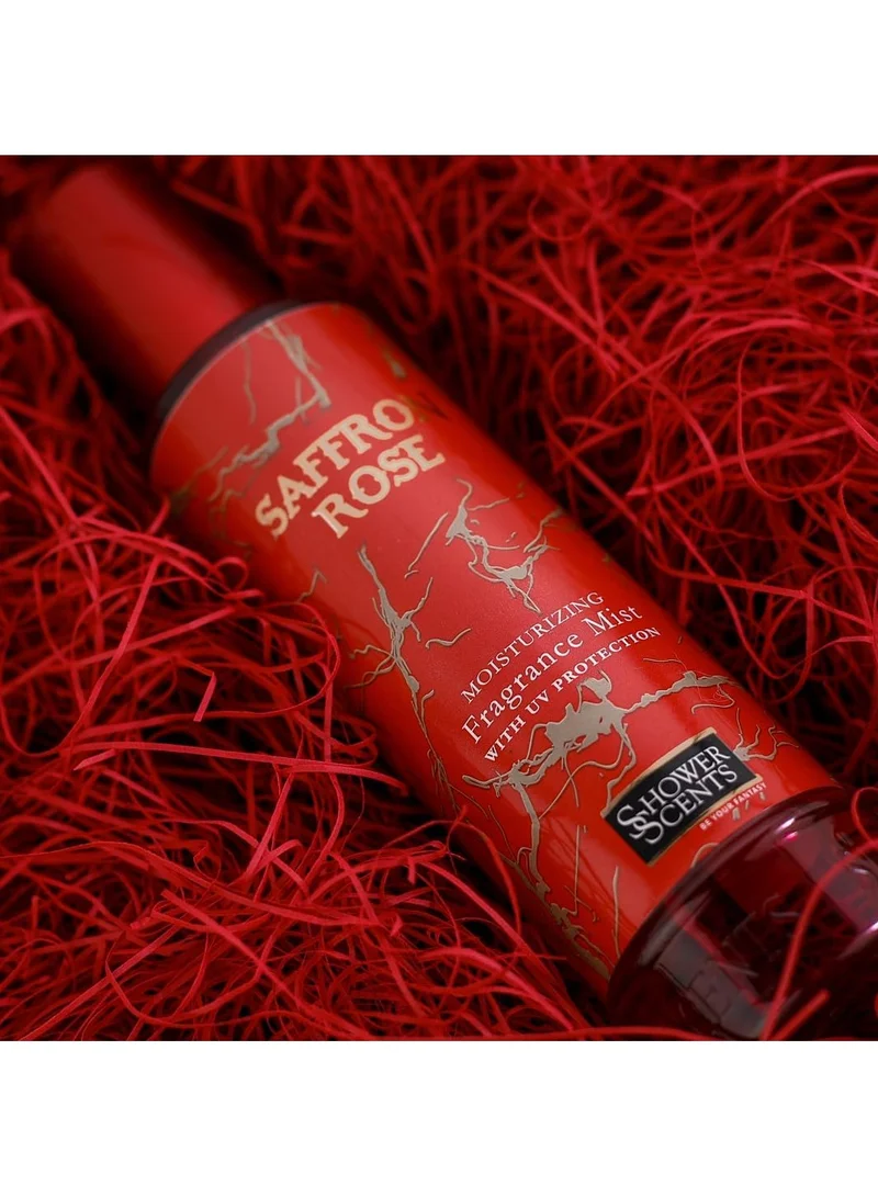 Shower Scents Shower Scents Saffron Rose Moisturizing Fine Fragrance Body Mist With Hyaluronic Acid, Pro - Vitamin B5 and UV Protection 250ml