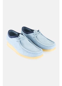 clarks Men Standard Wallabee Lace Up Casual Shoes, Light Blue  - Image 1
