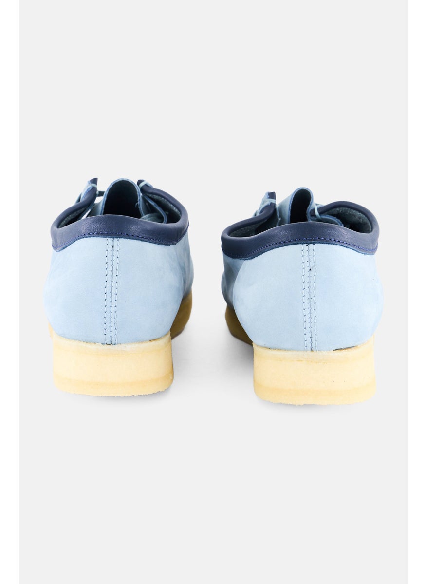 clarks Men Standard Wallabee Lace Up Casual Shoes, Light Blue  - Image 4