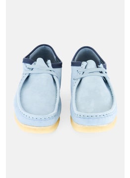 clarks Men Standard Wallabee Lace Up Casual Shoes, Light Blue  - Image 3
