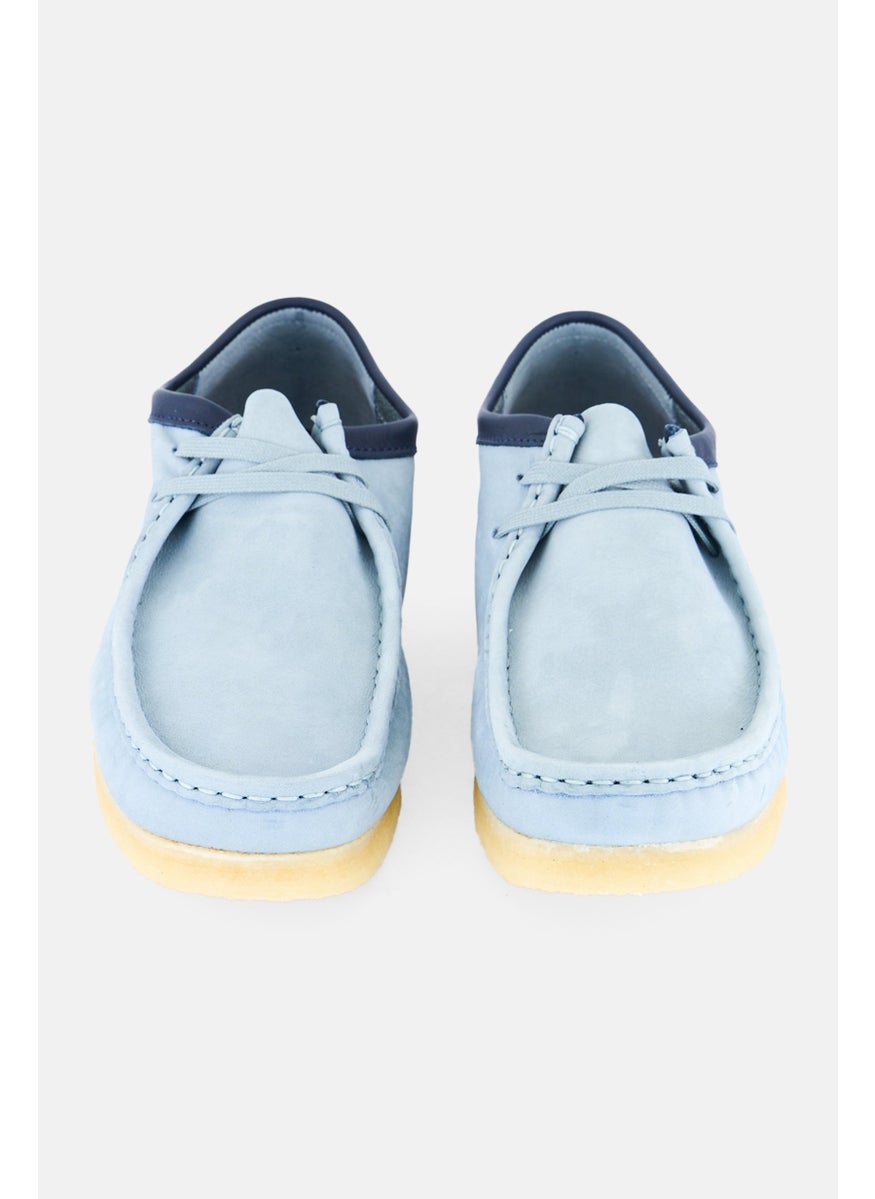 clarks Men Standard Wallabee Lace Up Casual Shoes, Light Blue  - Image 3