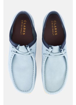 clarks Men Standard Wallabee Lace Up Casual Shoes, Light Blue  - Image 2