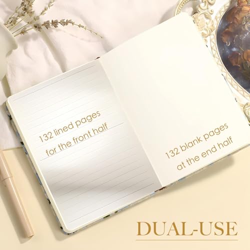 ipoul Pocket Notebook, A6, 4x6, Small Embroidered Journal, Cute Notebook, Lay Flat, Hardcover, Lined Notebook & Sketchbook, Note Taking Notebook, Beautiful Journal for Women, Tulip Flower - Image 4
