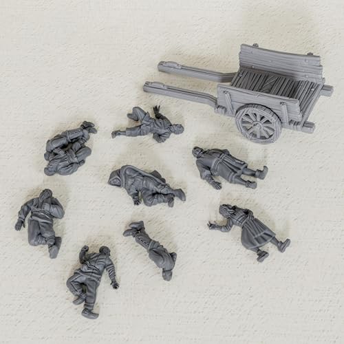 AUSPDICE Corpses Set Unpainted Miniatures DND Minis for Dungeons and Dragons Fantasy Tabletop RPG Game PropsTTRPG Role Playing Accessory Ideal for DMS Grim EncountersAS685 - Image 5