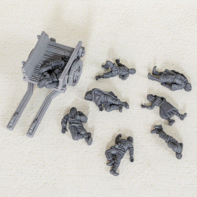 AUSPDICE Corpses Set Unpainted Miniatures DND Minis for Dungeons and Dragons Fantasy Tabletop RPG Game PropsTTRPG Role Playing Accessory Ideal for DMS Grim EncountersAS685 - Image 3