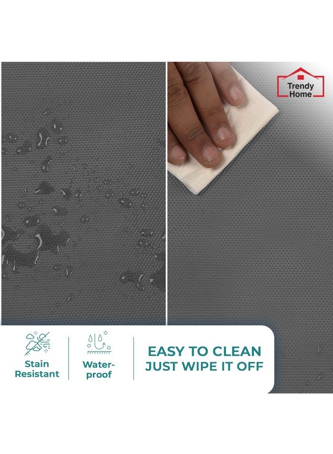 Senego by Trendy Home Anti-Slip Mat for Kitchen (45 cm x 5 m), Food Grade & Washable, Mat for Fridge, Shelves, Cupboards, EVA Shelf Liner Sheet for Drawers & Wardrobe (Diamond Texture, Grey) - Image 3
