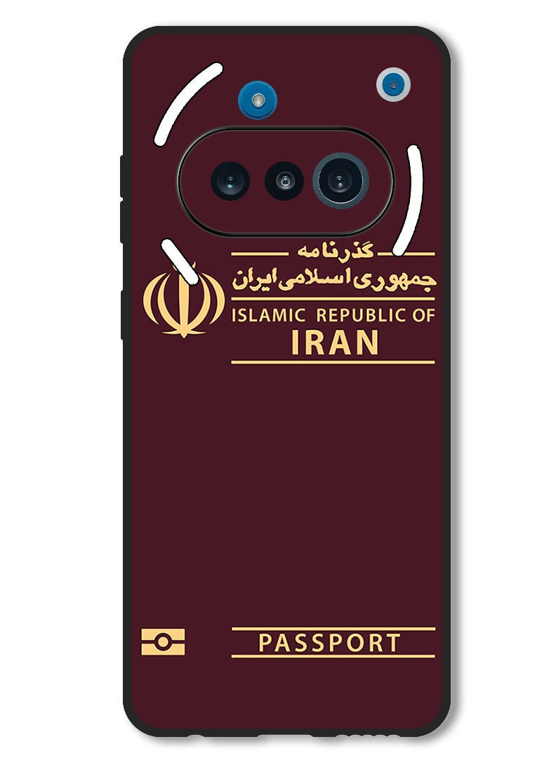 Theodor Case Compatible with Nothing Phone 3a Protection Shockproof Bumper Cover Iran Passport - Image 1