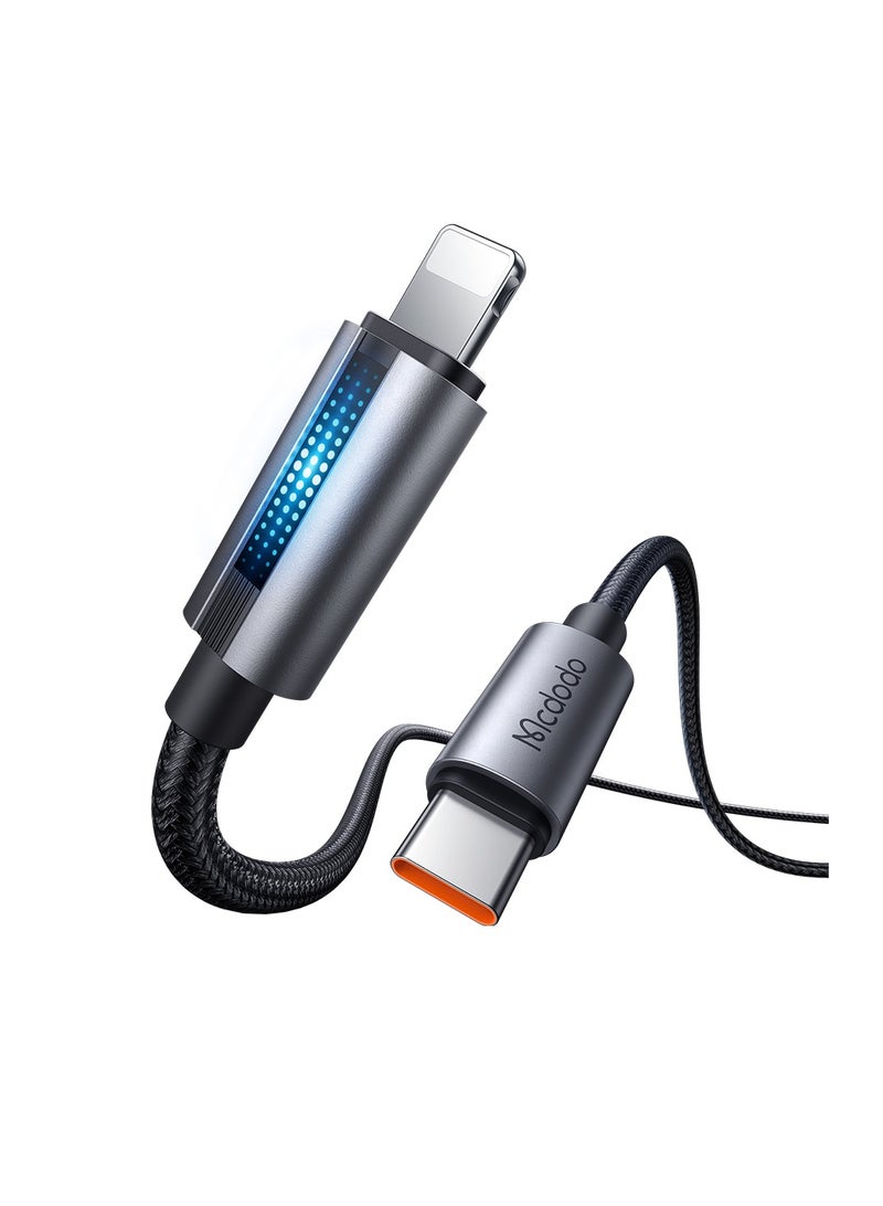 Mcdodo CA-5710 USB-C to Lightning Cable with 36W Flashing Light 1.2m Black - Image 4