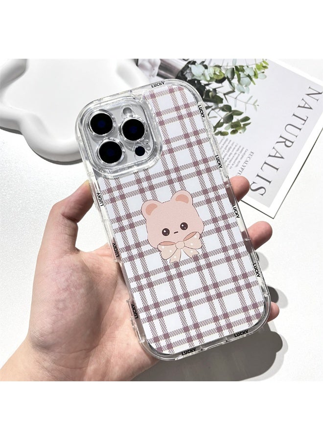 NIBEMINENT Bow Bear Protective TPU Case Cover For iPhone 14 Plus Clear - Image 2