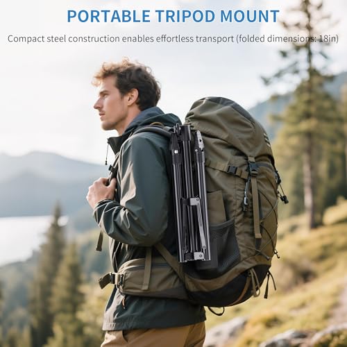 ORWOD Tripod Stand for Starlink Gen 3, Height Adjustable 30 in to 40 in, Wind-Resistant Heavy Duty, Portable Foldable Mount with Adapter & Ground Nail, Powder Coated, for RV Travel, Outdoor Camping - Image 5