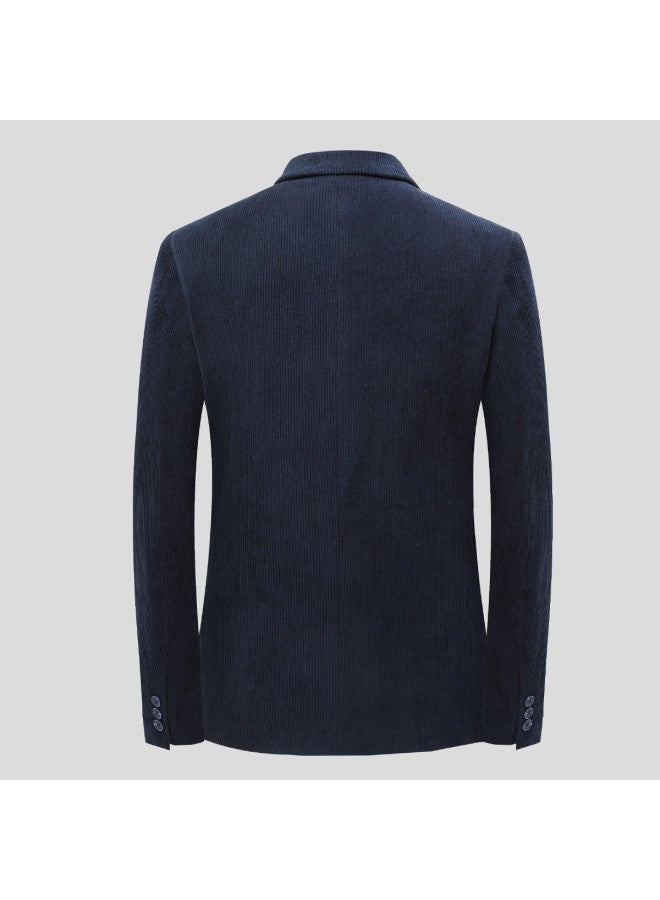 Tucano Best Structured Men's Suit Jacket - Notch Lapel Long Sleeve Windproof Business Casual Blazer Coat - Image 3