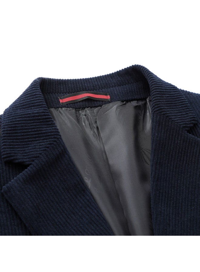 Tucano Best Structured Men's Suit Jacket - Notch Lapel Long Sleeve Windproof Business Casual Blazer Coat - Image 4