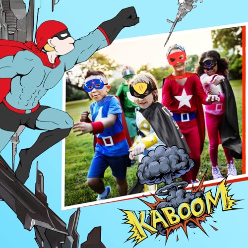 Roko Toys for 3-10 Year Old Boys, Superhero Capes for Kids 3-12 Year Old Boy Gifts Boys Cartoon Dress up Costumes Party Supplies Toys for Ages 2-4 5-7 (8 Heroes Double-sided) - Image 3