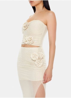 FOREVER 21 Rhinestone Rosette Tube Top  - Image 3