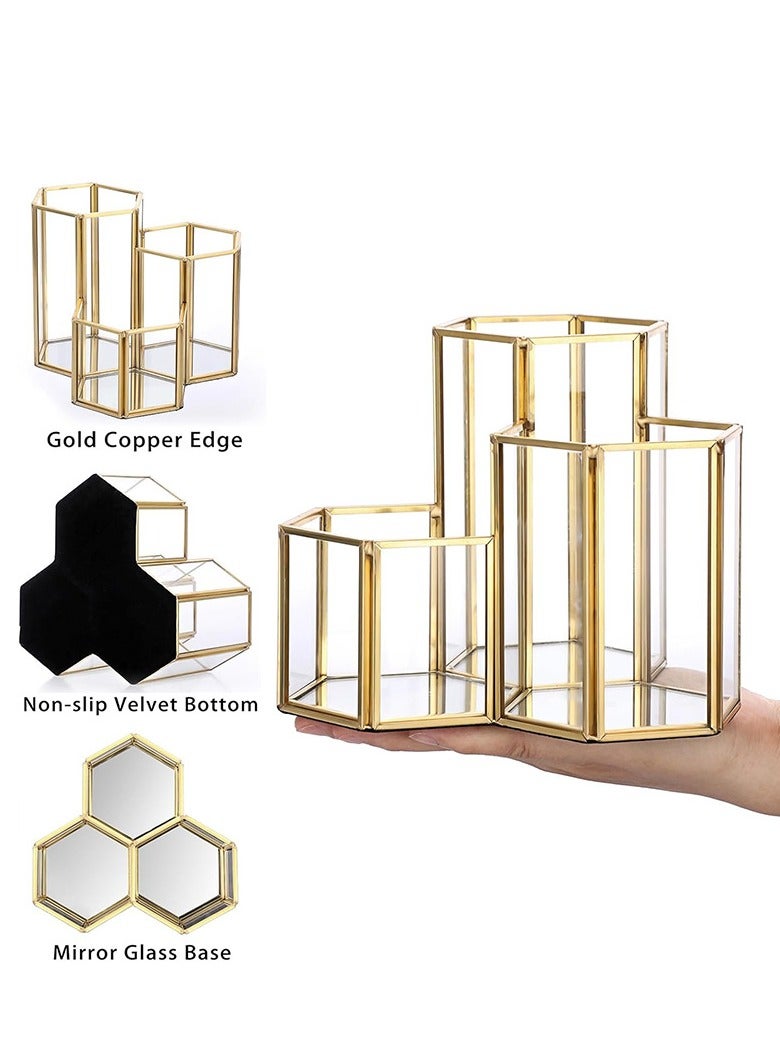 2 قطعة من نوع فرشاة التجميل حامل فرشاة مستحضرات التجميل منظم أعلى الجدول مجلس الوزراء مستحضرات التجميل الجدول / مكتب / حمام مستحضرات التجميل حامل - Image 5