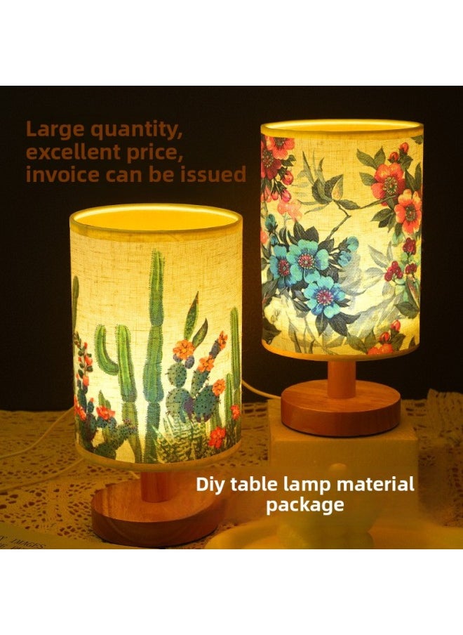 Butterfly Embossed Dried Flower Table Lamp Handmade DIY Material Bag National Day Group Building Salon Activity Night Light-Color:Dielianhua (full Set Of Materials Package)  - Image 3