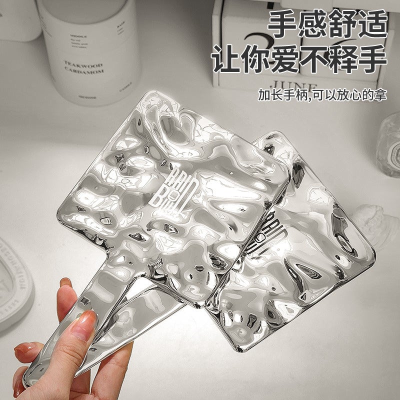 Cosmetic Mirror Hand-Held Mirror Popular Same Style High-End Retro Ins Style Mirror Women'S Portable Hand-Held Mirror - Image 2