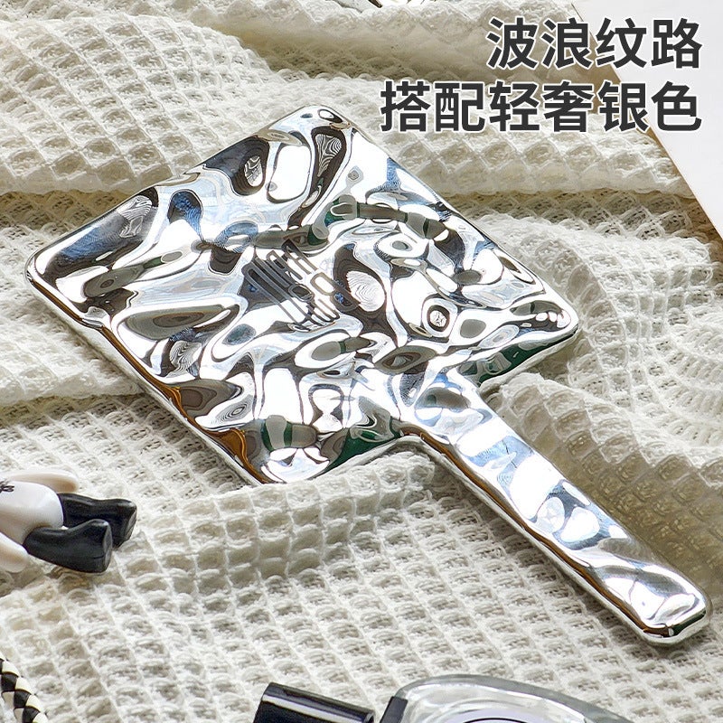 Cosmetic Mirror Hand-Held Mirror Popular Same Style High-End Retro Ins Style Mirror Women'S Portable Hand-Held Mirror - Image 4