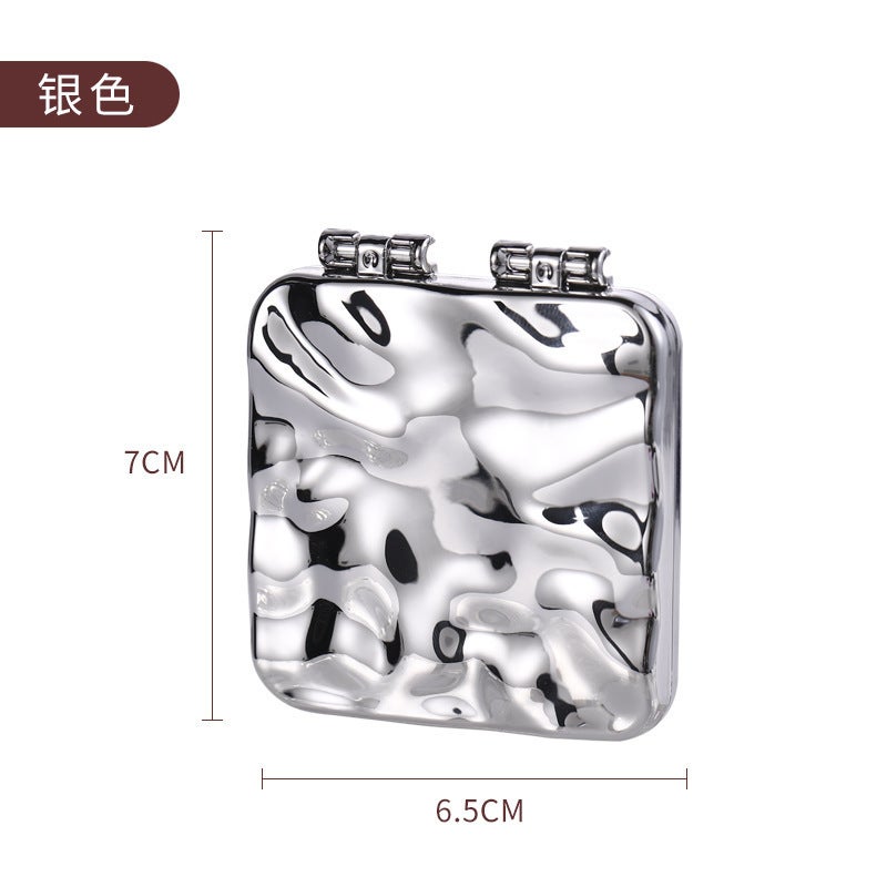 Cosmetic Mirror Hand-Held Mirror Popular Same Style High-End Retro Ins Style Mirror Women'S Portable Hand-Held Mirror - Image 1