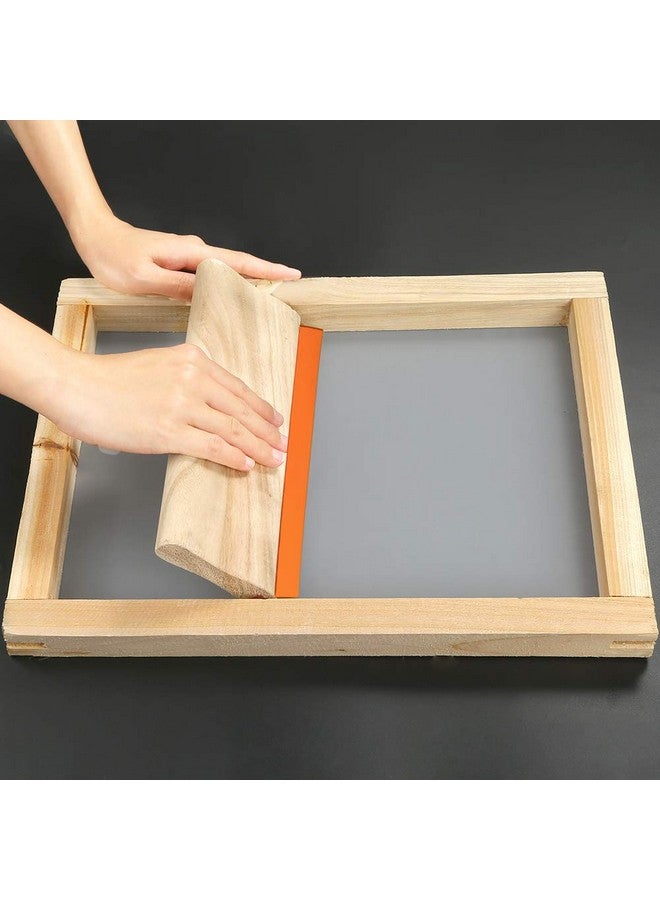 بليلي 6 قطع إطارات طباعة الشاشة الحريرية الخشبية مقاس 10 × 14 بوصة مع 110 شبكة بيضاء لطباعة الشاشة - Image 4