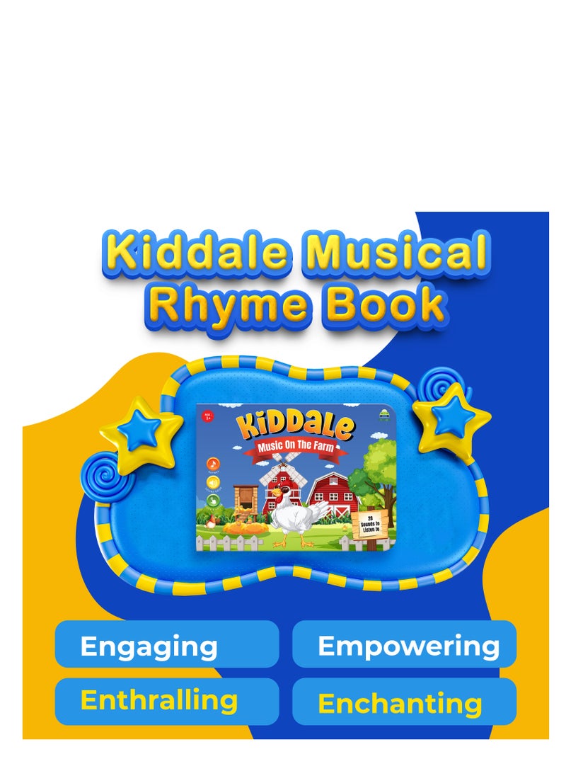 Kiddale Farm Animal Rhymes Musical Sound Book for Ages 1 and Up  - Image 2