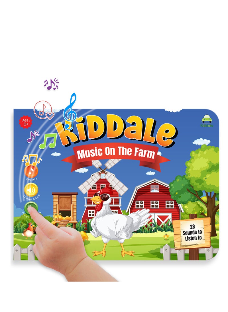 Kiddale Farm Animal Rhymes Musical Sound Book for Ages 1 and Up  - Image 1