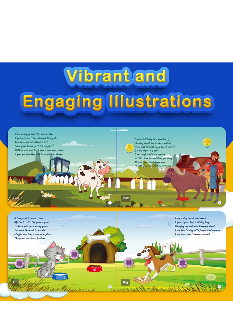 Kiddale Farm Animal Rhymes Musical Sound Book for Ages 1 and Up  - Image 3