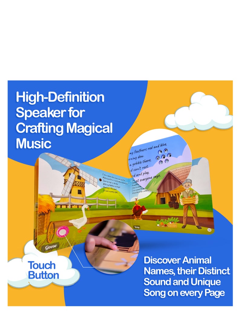 Kiddale Farm Animal Rhymes Musical Sound Book for Ages 1 and Up  - Image 5