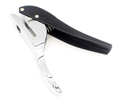 Kucaa Metal Silver Hand-held 2/5 inch 10mm Round Heavy Duty Single Circle Hole Punch for ID Cards PVC Cards Badge Photos - Image 2