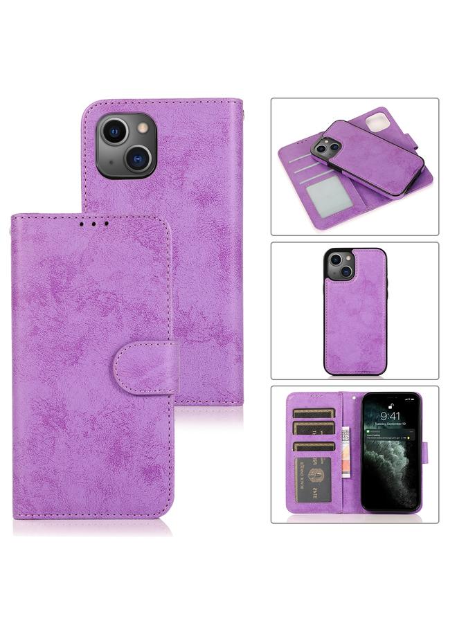 Zaboon Case For iPhone 13 mini Retro 2 in 1 Detachable Magnetic Horizontal Flip TPU + PU Leather Case with Holder & Card Slots & Photo Frame & Wallet - Image 1