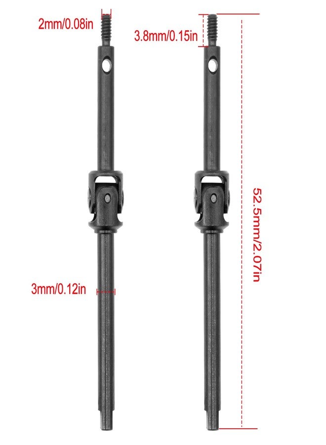 OGUNKE OGRC 2Pcs Steel Front Axle Drive Shaft SCX24 CVD Set for 1/24 Axial SCX24 C10/JLU/Bronco/Gladiator/Deadbolt Upgrades Parts (+4mm) - Image 5