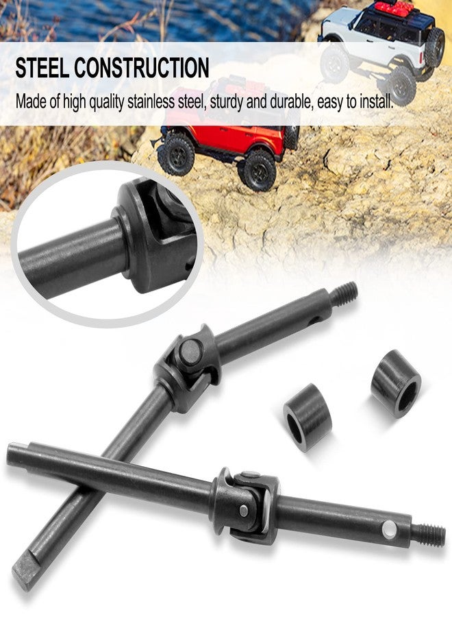 OGUNKE OGRC 2Pcs Steel Front Axle Drive Shaft SCX24 CVD Set for 1/24 Axial SCX24 C10/JLU/Bronco/Gladiator/Deadbolt Upgrades Parts (+4mm) - Image 4
