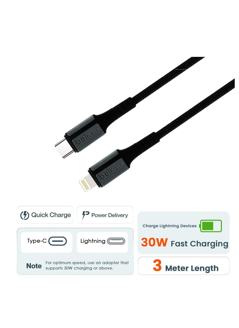 Belk 30W USB-A to Type-C Charging Cable – Durable & Fast Charging Solution