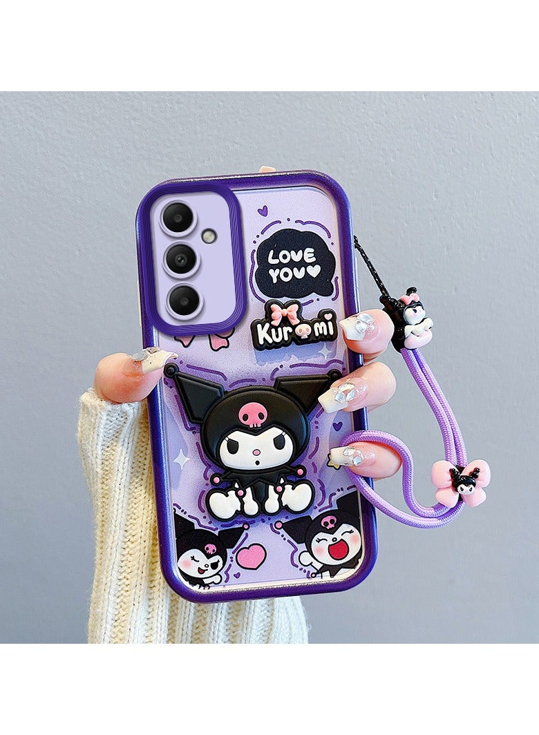 general Kuromi Case Compatible with Samsung A16 Flexible TPU Silicone Case Bumper with Reinforced Shock Absorption Protective Cover