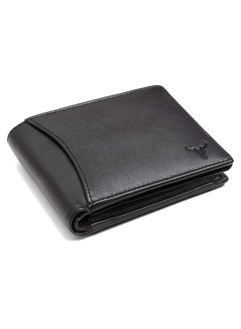 Napa Hide Black Leather Wallet for Men I 2 Secret Compartments I 6 Credit/Debit Card Slots - Image 2