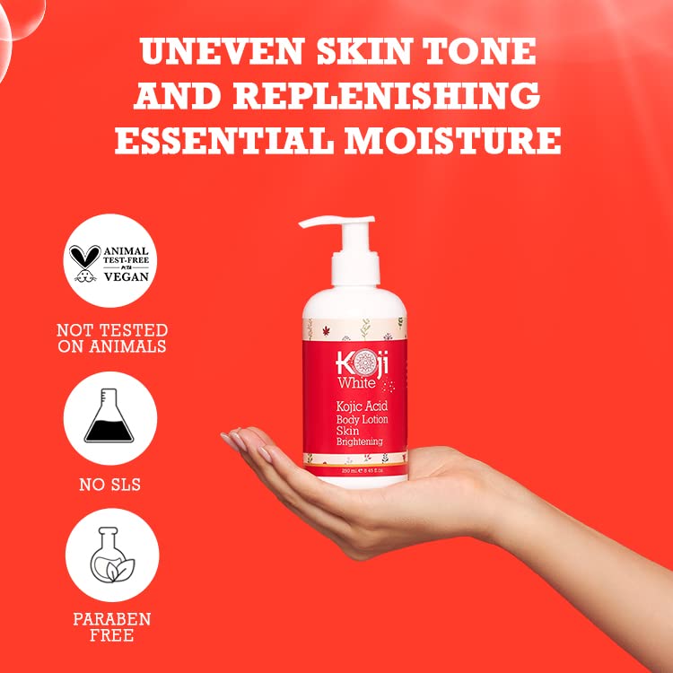Koji White Kojic Acid Body Lotion â€“ Vegan Moisturizing Lotion for Dry Skin, Hydrating and Nourishing, Paraben-Free, 8.45 Fl Oz - Image 3