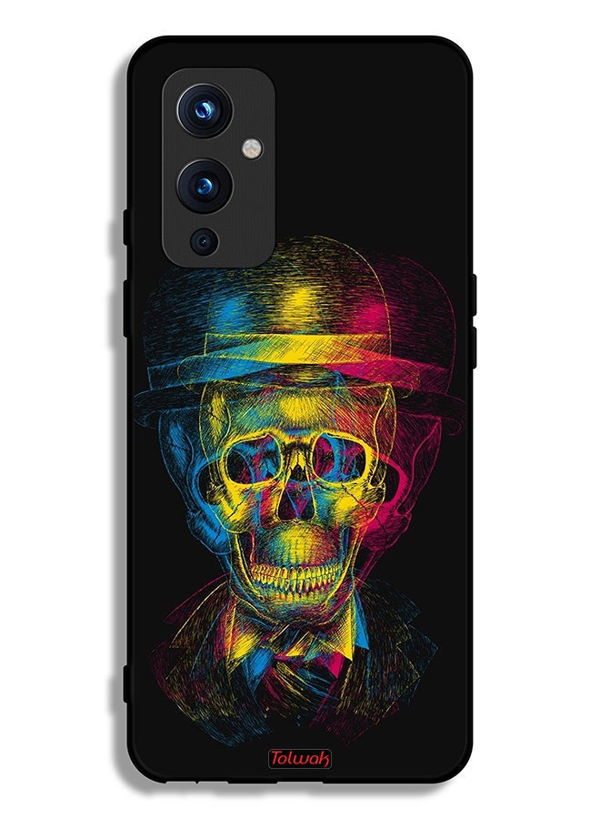 Tolwak OnePlus 9 5G Protective Case Cover Skull Colorful Hat Fantasy Art  - Image 2
